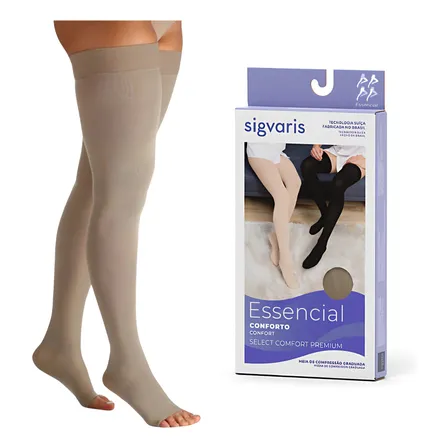 Meia De Compressão 7/8 Coxa Sigvaris Select Confort Premium