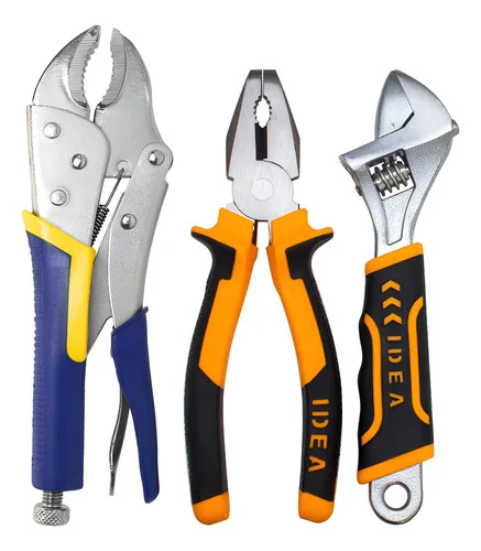 Kit Ferramentas Chave Inglesa Alicate De Pressão E Universal