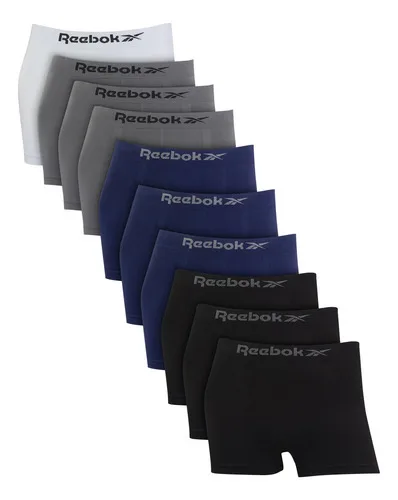 Kit 10 Cuecas Reebok Masculino Boxer Box Microfibra Adulto