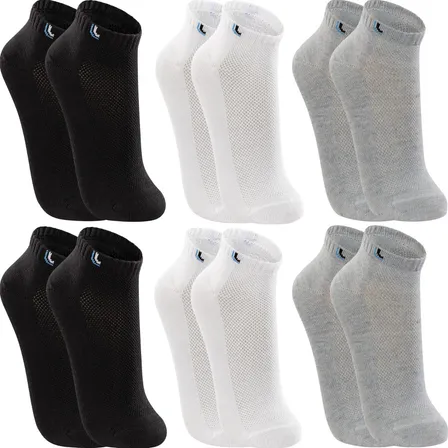 Kit 6 Pares Meias Lupo Cano Curto Academia Algodão