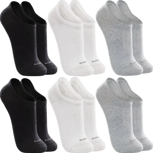 Kit 6 Pares Meias Soquete Invisível Lupo Algodão Unissex