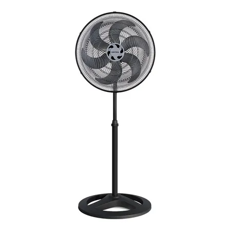 Ventilador De Coluna 40cm Ventisol Turbo 6 Pás Oscilante E Altura Ajustável Cor Preto 40 Cm 60 Hz 127v Plástico