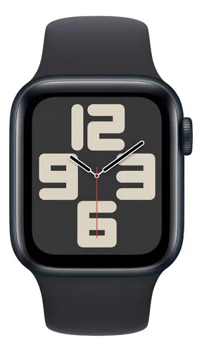 Apple Watch SE GPS • Caixa meia-noite de alumínio – 44 mm • Pulseira esportiva meia-noite – M/G - Distribuidor Autorizado