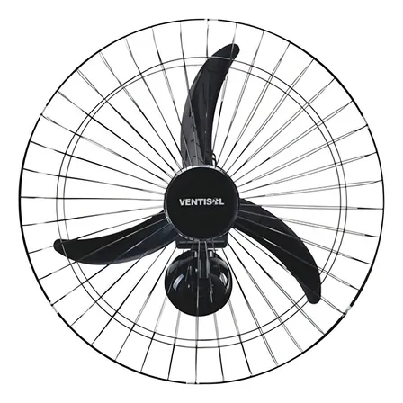 Ventilador Osc Parede 60cm Preto Ventisol 60 Cm 220v Plástico 3