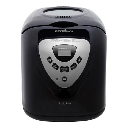Panificadora Multipane 12 Programações Com Função Timer E Antiaderente Potência De 550 W Cor Preto Britânia 127v