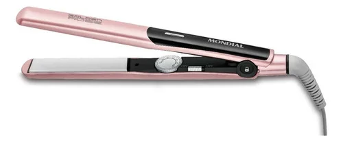 Prancha Alisadora Mondial Golden Rose/preto Bivolt P-20 Ouro Rosa/preto 127/220v