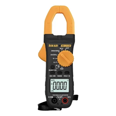 Alicate Amperímetro Digital Hikari Ha-3120 600a True Rms Ncv Lanterna