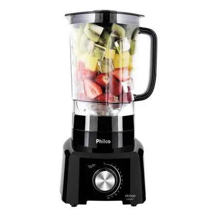 Liquidificador Philco 1200w 3l 12 Velocidades Preto Ph900 220v