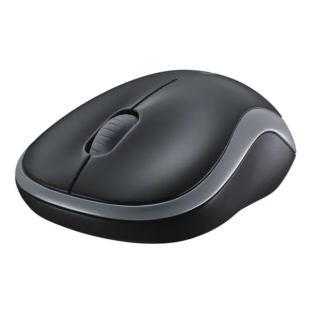 Mouse sem fio Logitech M185 - Cinza
