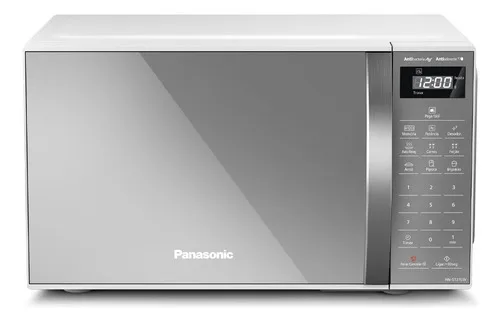 Microondas Panasonic Nn-st27lwru 21l Branco Espelhado Tecnologia Pega Fácil