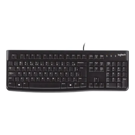 Teclado Com Fio Usb Logitech K120 Com Layout Abnt2 Preto Português Brasil