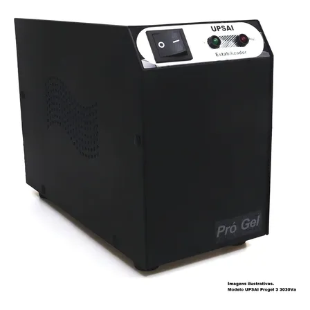 Estabilizador Upsai 3kva 3030va 220v Preto Smart Motor Proteção Energia
