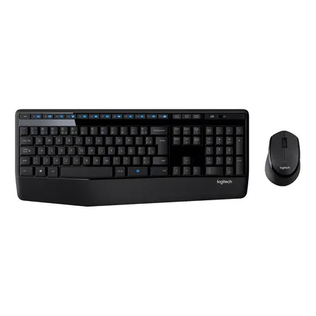 Combo Teclado E Mouse Sem Fio Logitech Mk345 Layout Abnt2 Preto