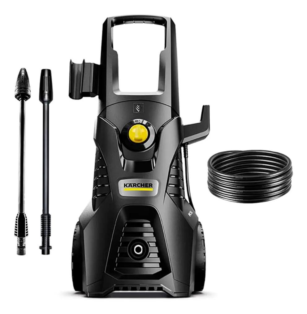 Lavadora De Alta Pressão Kärcher K5 Motor A Indução 2.100 Psi/libras 360 L/h 1.900 W Com Lança Turbo E Lança Leque 127v Preto 60 Hz