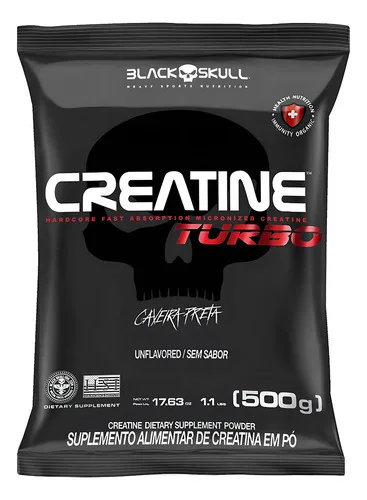 Creatina Turbo Refil 500 g Black Skull