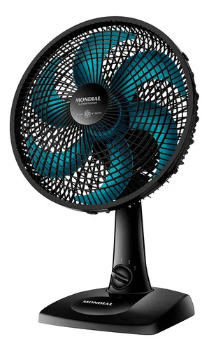 Ventilador De Mesa 30cm Super Power, Mondial, 60w - Vsp-30-ap 30 Cm Preto 127v Azul-petróleo Polipropileno 6