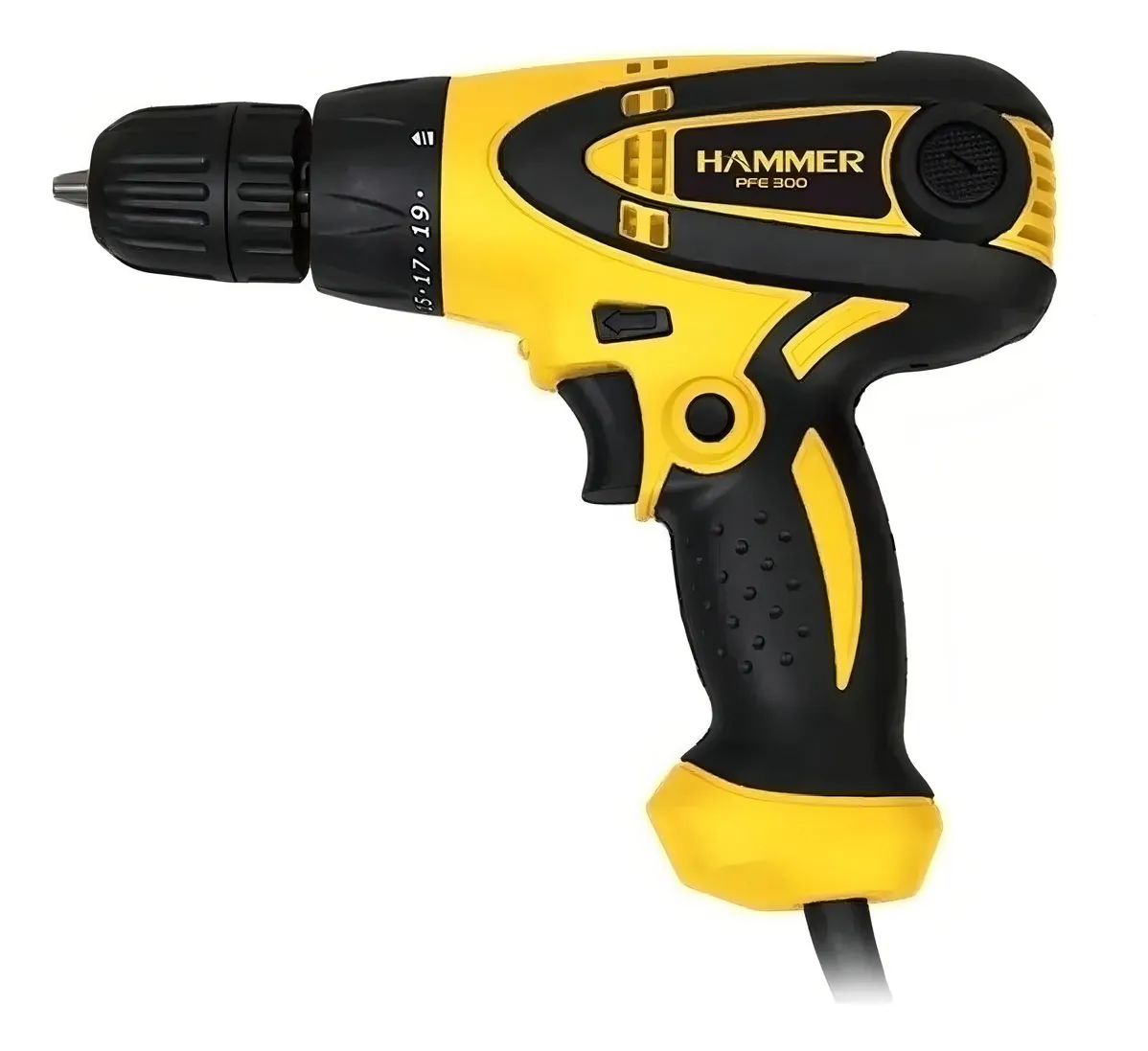 Furadeira parafusadeira elétrica de 10mm Hammer GYPFE300 300W