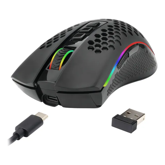 Mouse Gamer Sem Fio Storm Pro Redragon Rgb Chroma Mark Ll Black