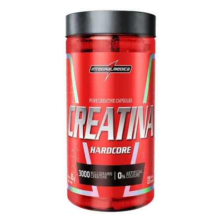 Creatina Hardcore 100% Pura 120 Capsulas Energia E Força - Integralmedica Sem Sabor