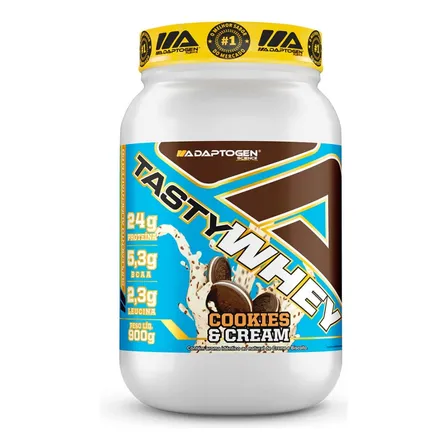 Suplemento Tasty Whey 3w Gourmet Whey Protein Adaptogen Science Pote 900g Sabor Cookies & Cream