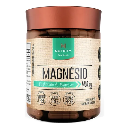 Magnesio Bisglicinato De Magnesio 1400mg Nutrify Magnesio Bisglicinato 1400mg 60 Capsulas