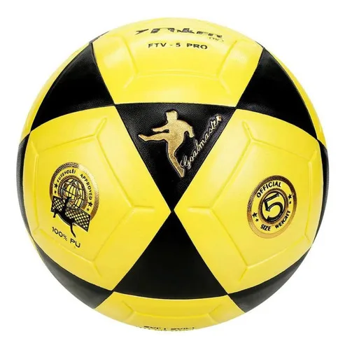 Bola de Futevolei Poker Rio Poker nº 5 cor amarelo e preto