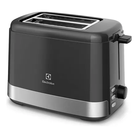 Torradeira Elétrica ETS 10 Efficient Com 8 Níveis de Tostagem Inox Preto Electrolux