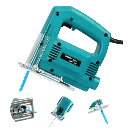 Serra Tico Tico 500w 3000rpm Uso Profissional Cor Azul Tssaper TSSTT Mdf Metal Aço Aluminio Voltagem