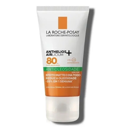 Protetor Solar Facial Antioleosidade Fps80 Controle De Oleosidade Efeito Matte Cobertura Uniforme Toque Seco Sem Cor Anthelios Airlicium La Roche-posay 40g