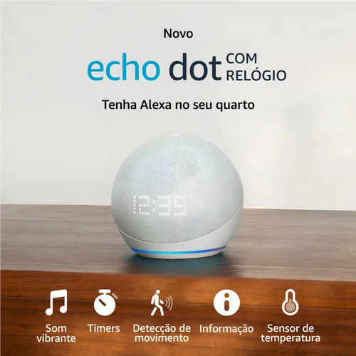 Echo Dot 5ª Geração Glacier white Amazon