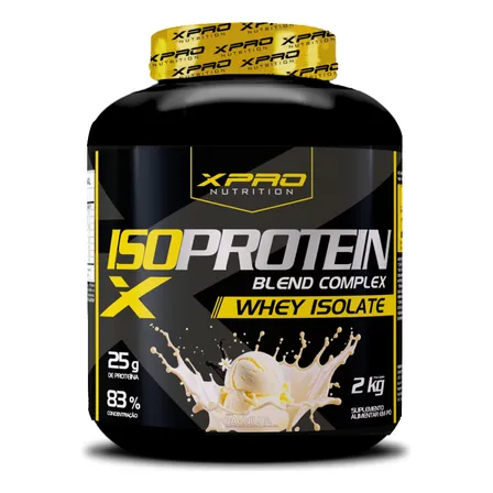 Pote Whey Protein Isolado Iso Blend Complex 2kg Xpro Nutrition Baunilha
