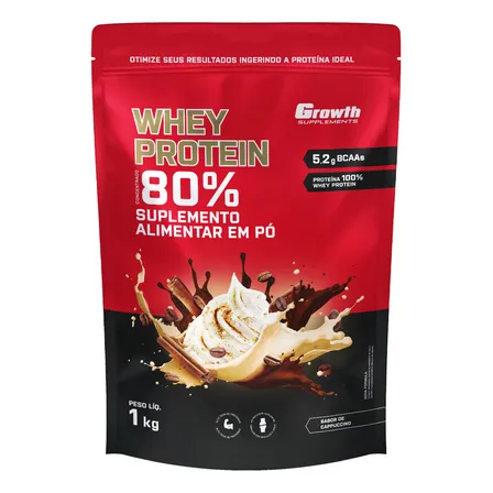 Whey Protein Concentrado 1kg Growth Supplements - Capuccino Cappuccino