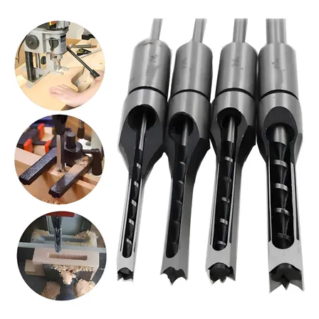 Brocas P/ Furo Quadrado Jogo 4 Peças 1/4 - 5/16 - 3/8 - 1/2