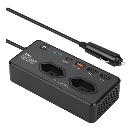 Inversor  Carro 12v Para 110v  Conversor 350w  6portas Usb
