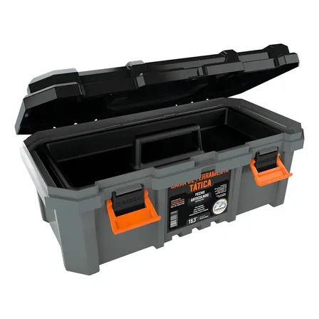 Caixa De Ferramentas Tática Cinza 18,3 Polegadas Metasul