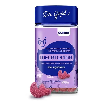 Melatonina Dr Good Suplemento Morango C/120 Gomas