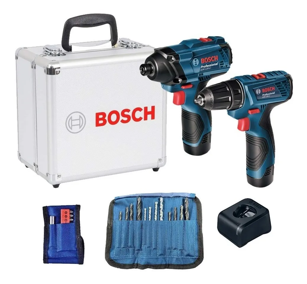 Kit Bosch Parafusadeira e Chave Impacto GSR120-LI + GDR120-LI 23AC