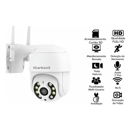 Câmera A8 Prova Dágua Full Hd Infravermelho Zoom 4x Icsee Icarbonx