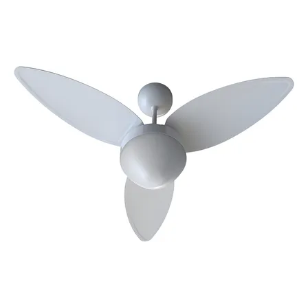 Ventilador Teto Aires Branco 3 Pás Controle Remoto Luminária Silencioso Inverter Ventisol 1.05 M 60 Hz 127/220v Plástico