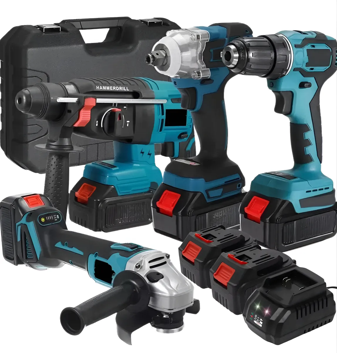 Kit Multi Ferramentas Brushless 4 Em 1 Com 2 Bateria Bivolt