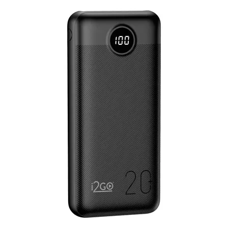 Carregador Portátil Power Bank Turbo i2GO 20000mah 20w Com Display Digital