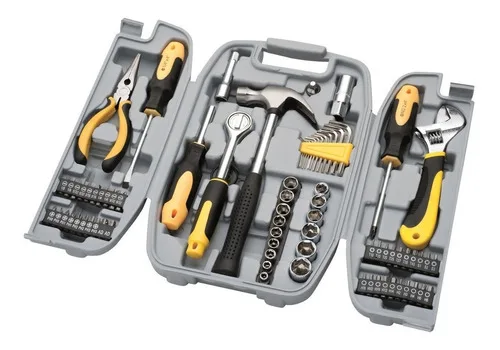 Caixa de Ferramentas Eda 78 Peças Cinza com Bandeja Extensível