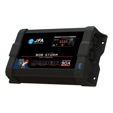 Fonte Carregador Jfa Bob Storm 90a Bivolt Automático Cor Preto
