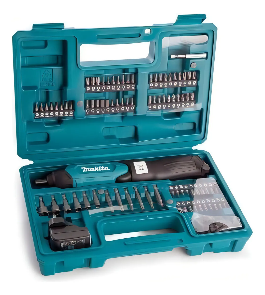 Kit Parafusadeira À Bateria + 81 Acessórios Df001dw - Makita Cor Azul-turquesa Frequência 60Hz