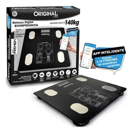 Original Line Premier balança corporal digital até 140kg cor preto