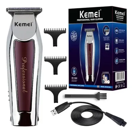 Maquina de Corte Kemei 9163 Barba Cabelo Pezinho Portátil Profissional
