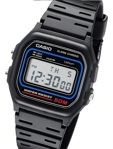 Relógio Casio Masculino W-59-1vq Preto - Loja Refinado Preto Preto Preto