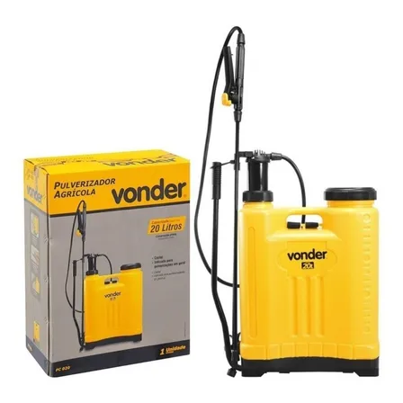 Pulverizador 20 Litros Vonder Máquina Passar Veneno Insetos Cor Amarelo