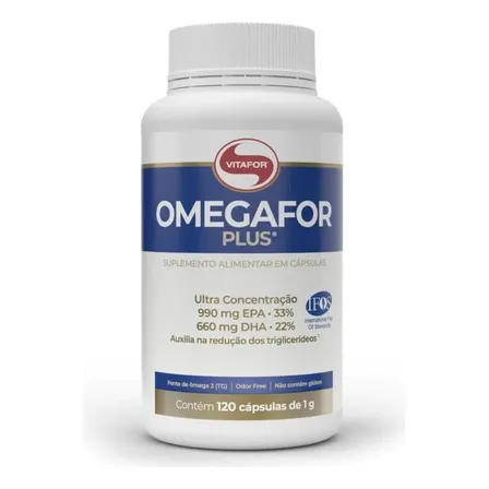 Omegafor Plus 120 Cápsulas Ômega 3 Vitafor Sem Sabor
