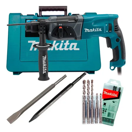 Martelete Combinado 800w + Acessórios Hr2470x21 Makita